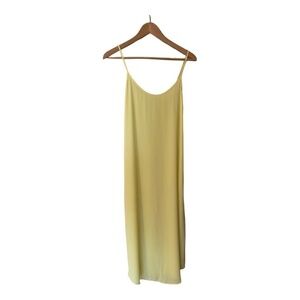 Vince Yellow Slip Dress with Slits